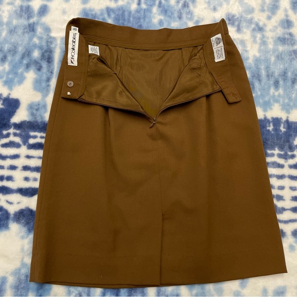 Vintage JH Collectables Tan 100% Pure Wool Skirt Size 8P 🍁🍂 Made in USA - Picture 5 of 7